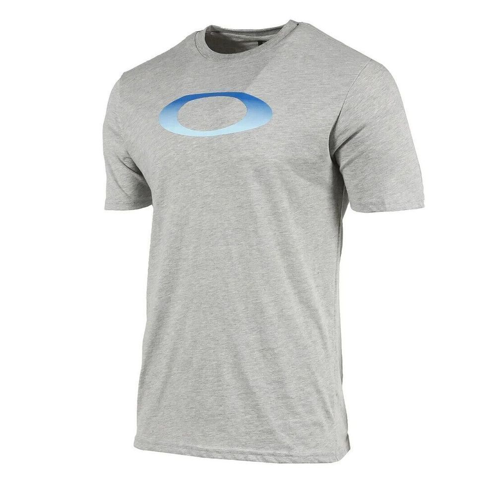 Oakley Men's Gradient Ellipse Tee Short Sleeve Crew Neck Heather Gray Small NWT‎